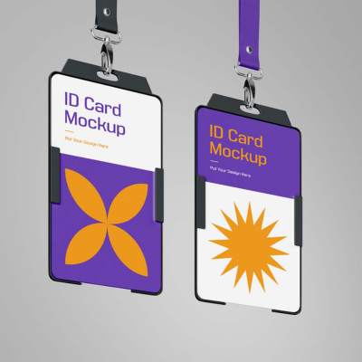 Crachá roxo e branco